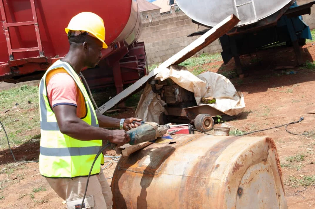 Steel fabrication workshop